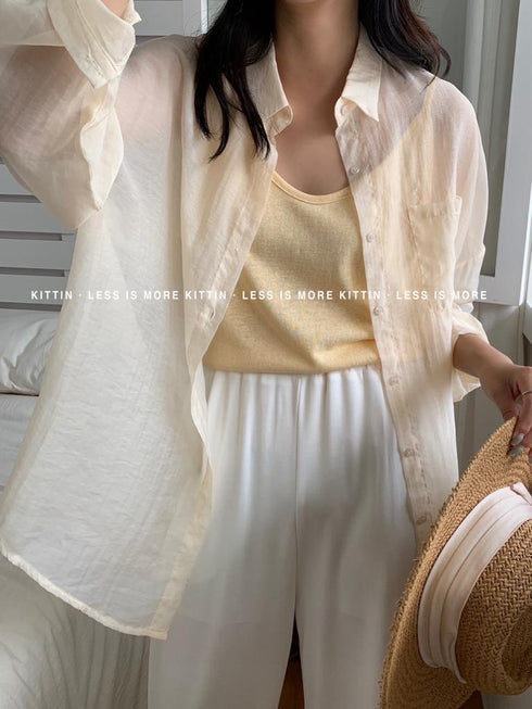 WANWAN Two Piece  Sets Tank Top With Shirts